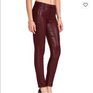 Hudson Stark Moto Pant. Burgundy